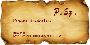 Poppe Szabolcs névjegykártya
